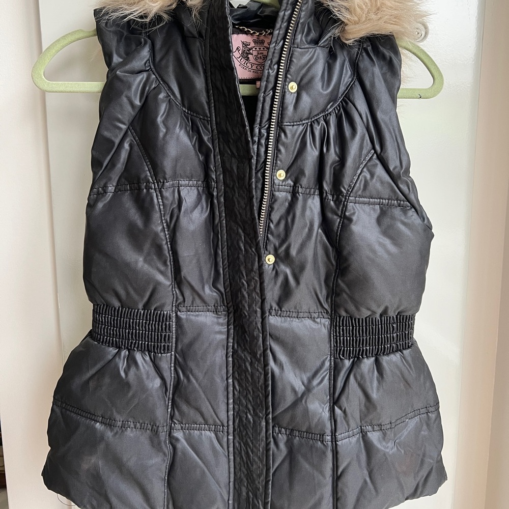 Juicy Couture Vest with Fur Hood